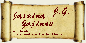 Jasmina Gajinov vizit kartica